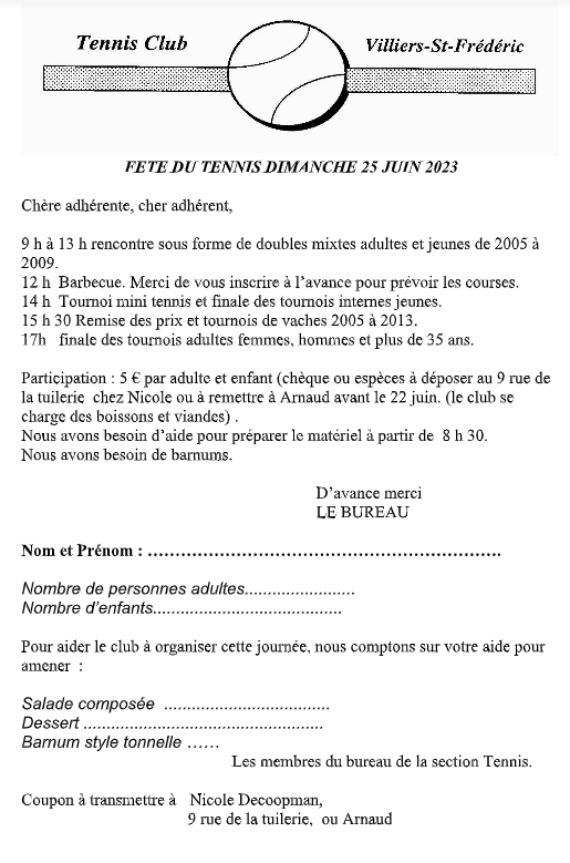 Fete tennis